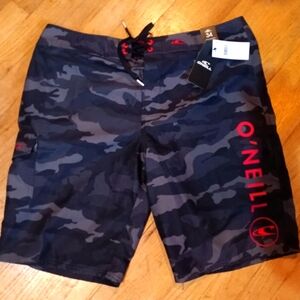 O'Niell  Camo black print board shorts size 34